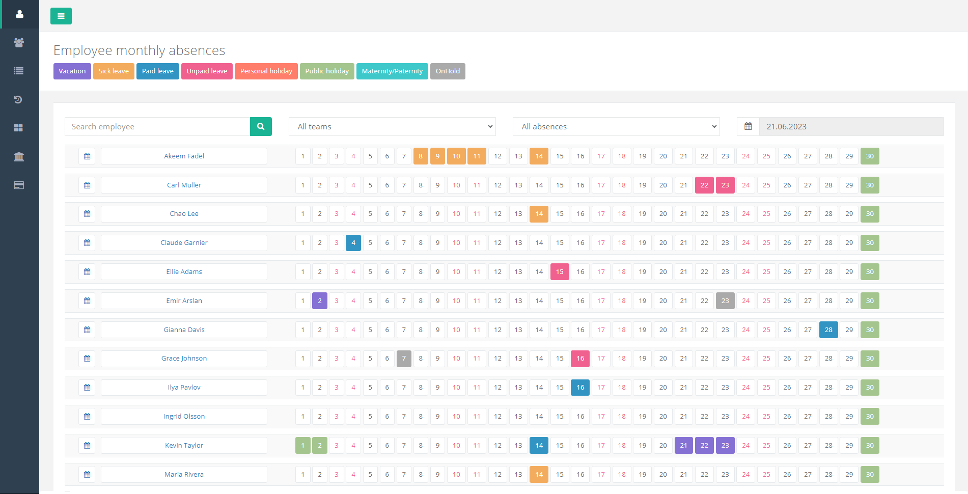 screenshot of Absence Wall